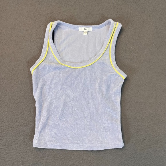 bp Tops - BP Womens Basic Tank Top XXS‎ Blue Yellow Outline Lounge Y2K Soft Girl Cottage